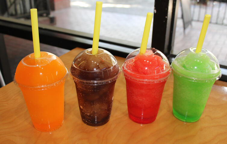 Soda &amp; Syrup Slushie - $3.50